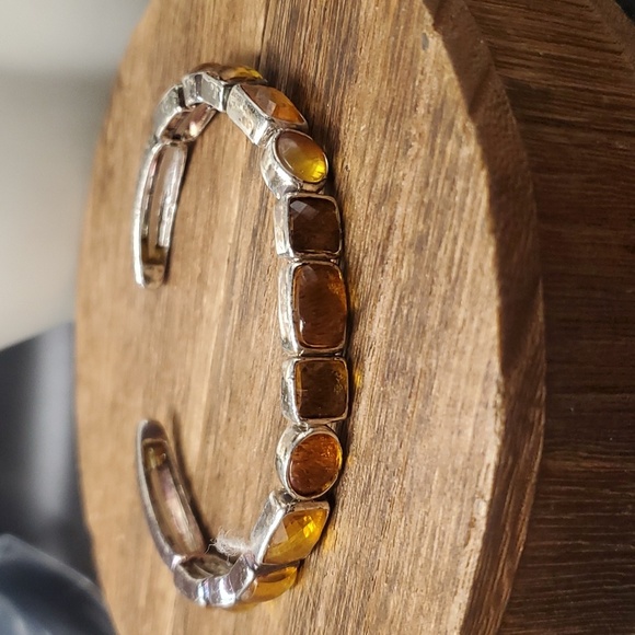 B3225 amber‎ cuff bracelet vintage - Picture 1 of 3
